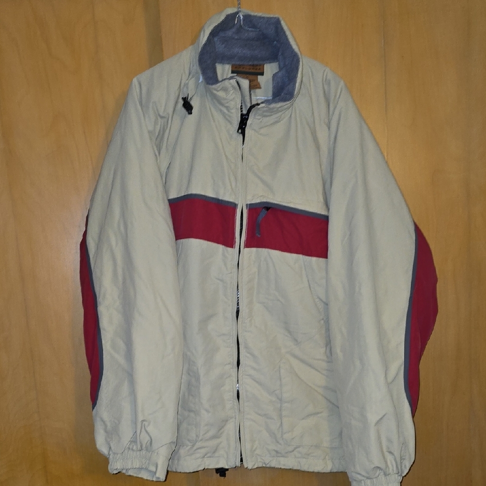 Northern Explorer Men's Tan and Red Zip-Front Jacket XL
